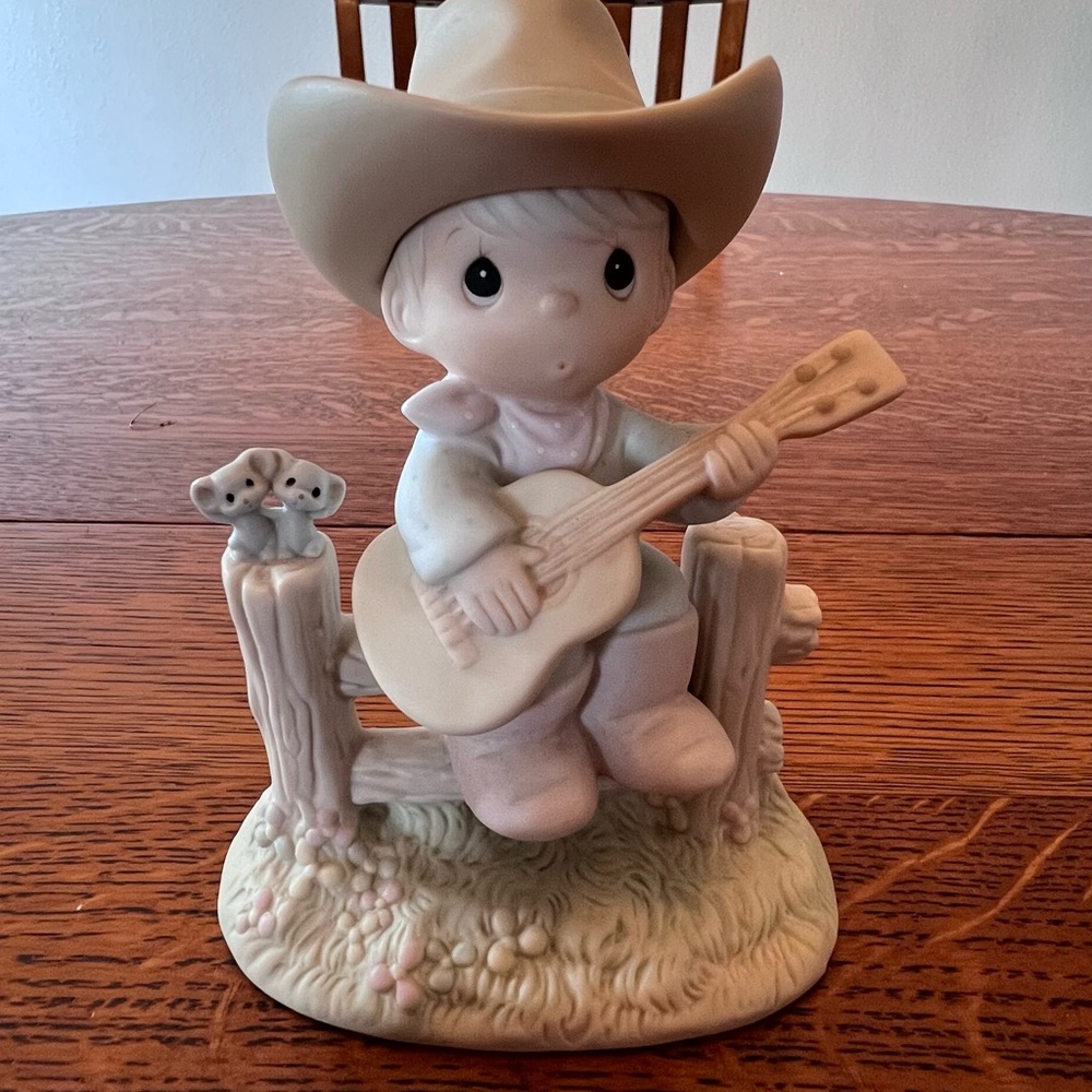 Charming Cowboy Figurine with Guitar